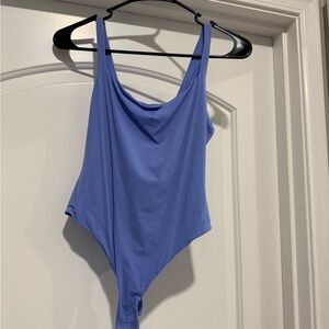SKIMS Periwinkle bodysuit.